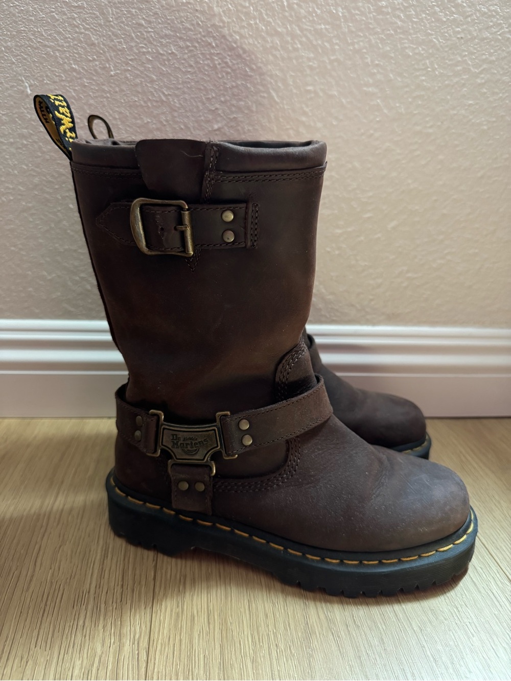 Anistone HI leather biker boots